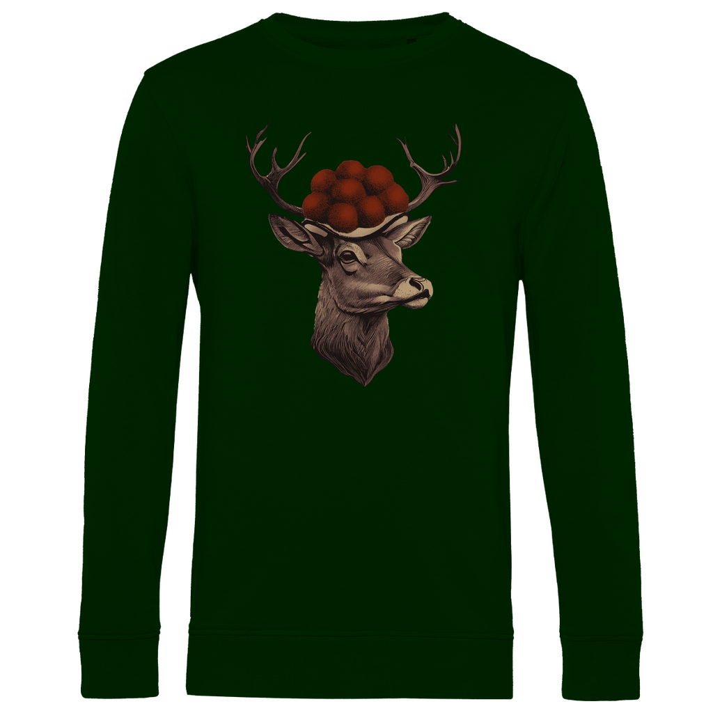 Hirsch mit Bollenhut | Organic Sweatshirt