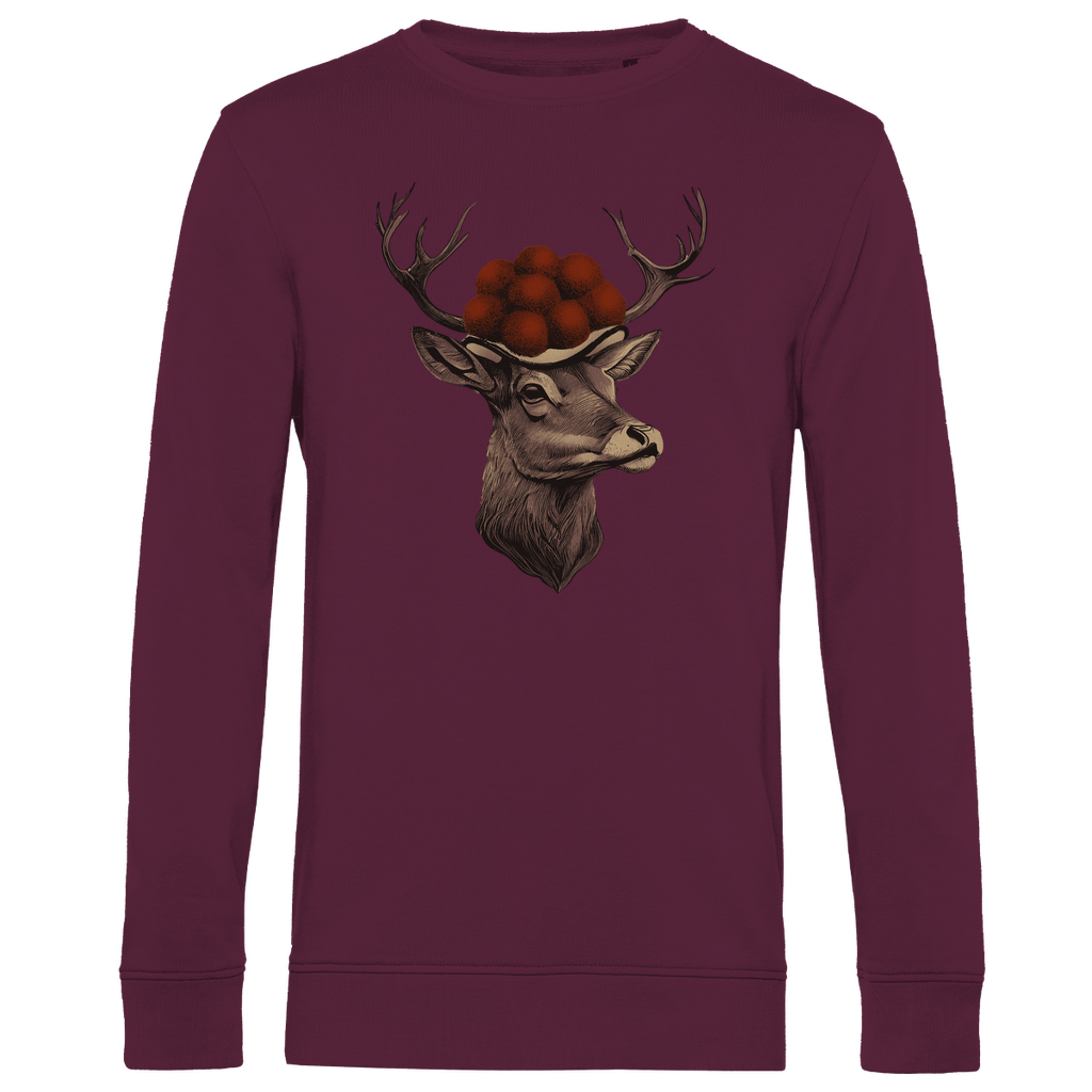 Hirsch mit Bollenhut | Organic Sweatshirt