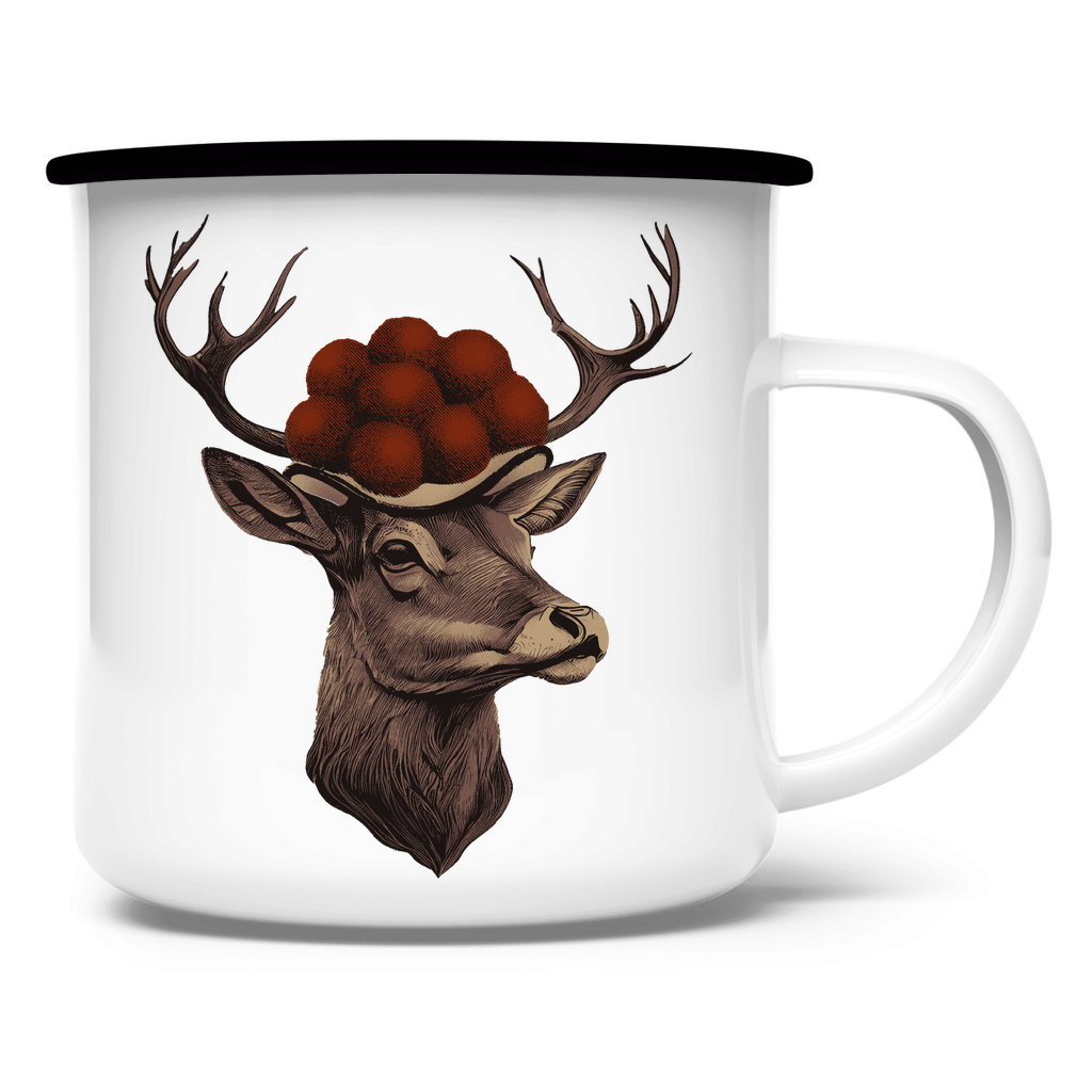 Hirsch mit Bollenhut | Emaille Tasse
