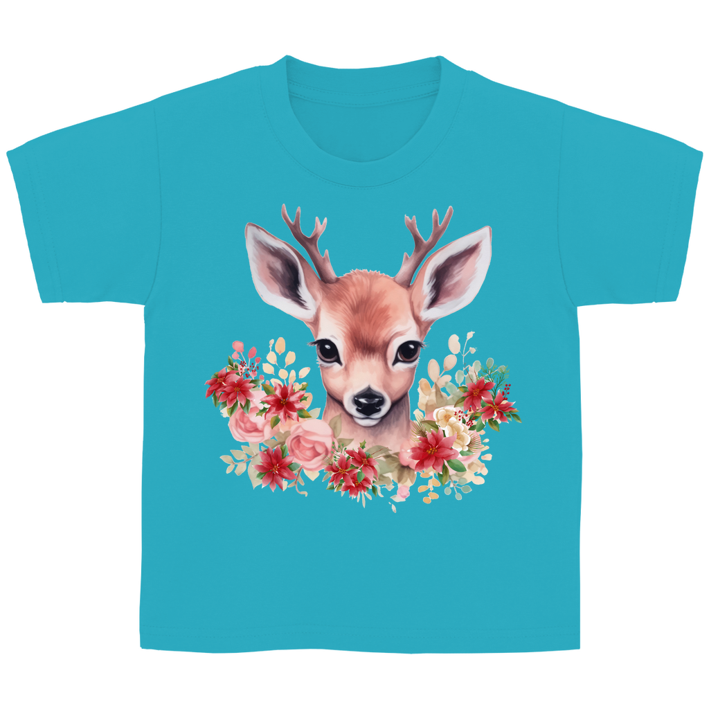 Kinder T-Shirt Reh Blumen