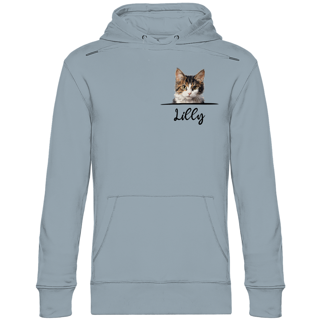 Katze mit Wunschname | Premium Organic Hoodie
