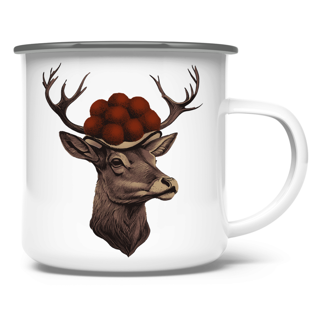Hirsch mit Bollenhut | Emaille Tasse