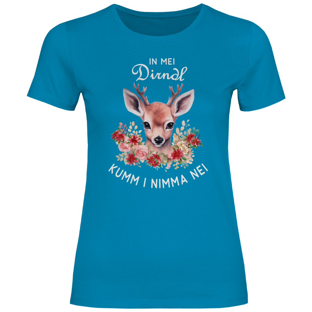 In mei Dirndl kumm i nimma nei | Damen Premium T-Shirt