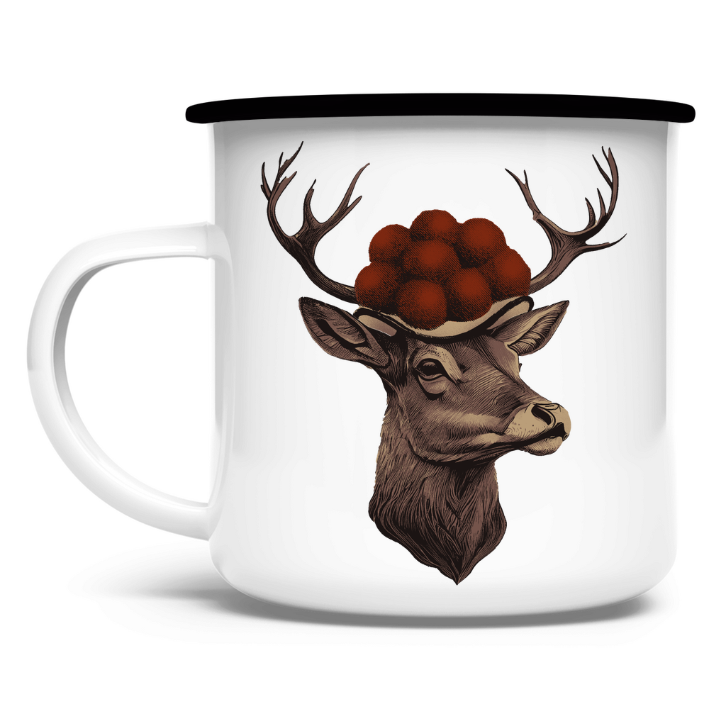 Hirsch mit Bollenhut | Emaille Tasse