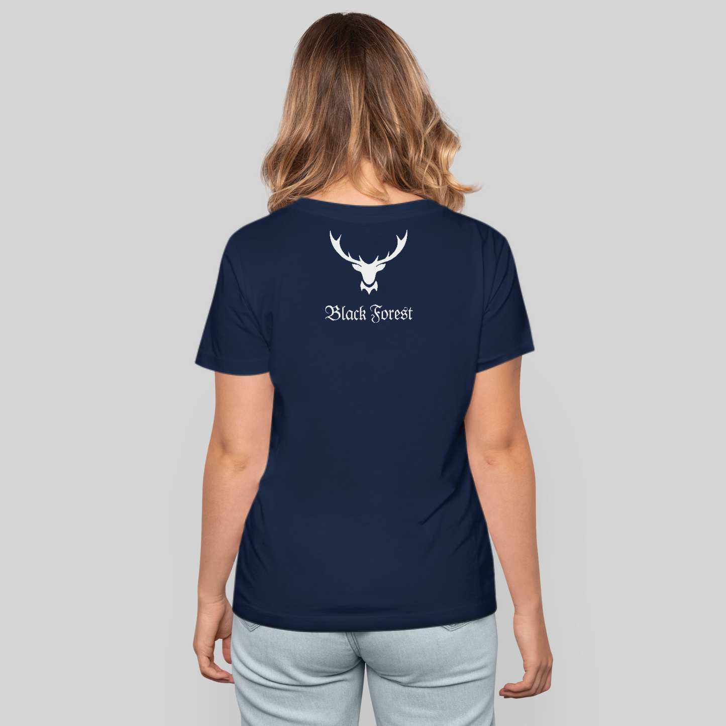 Black Forest Hirschgeweih | Damen Premium T-Shirt Rückendruck