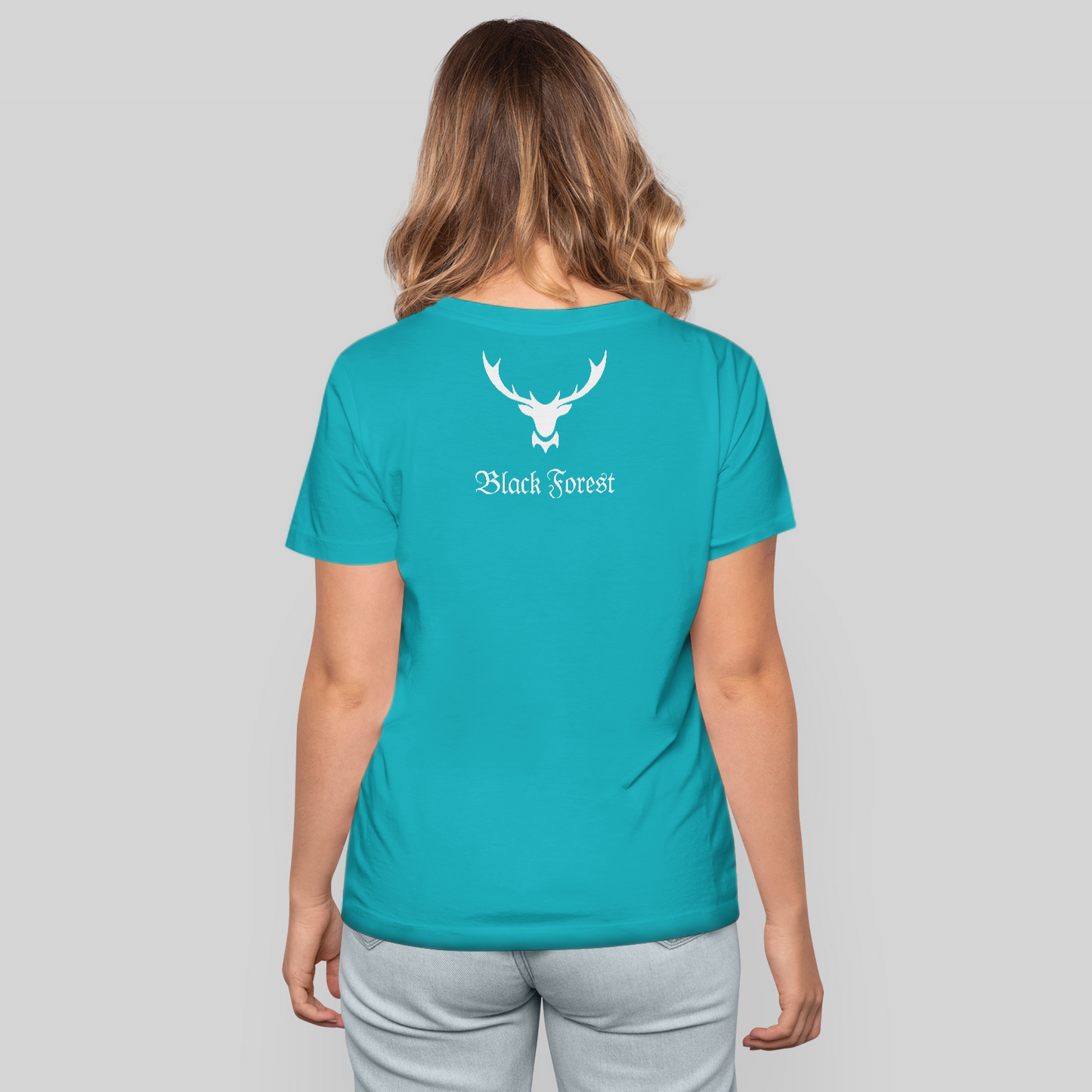 Black Forest Hirschgeweih | Damen Premium T-Shirt Rückendruck