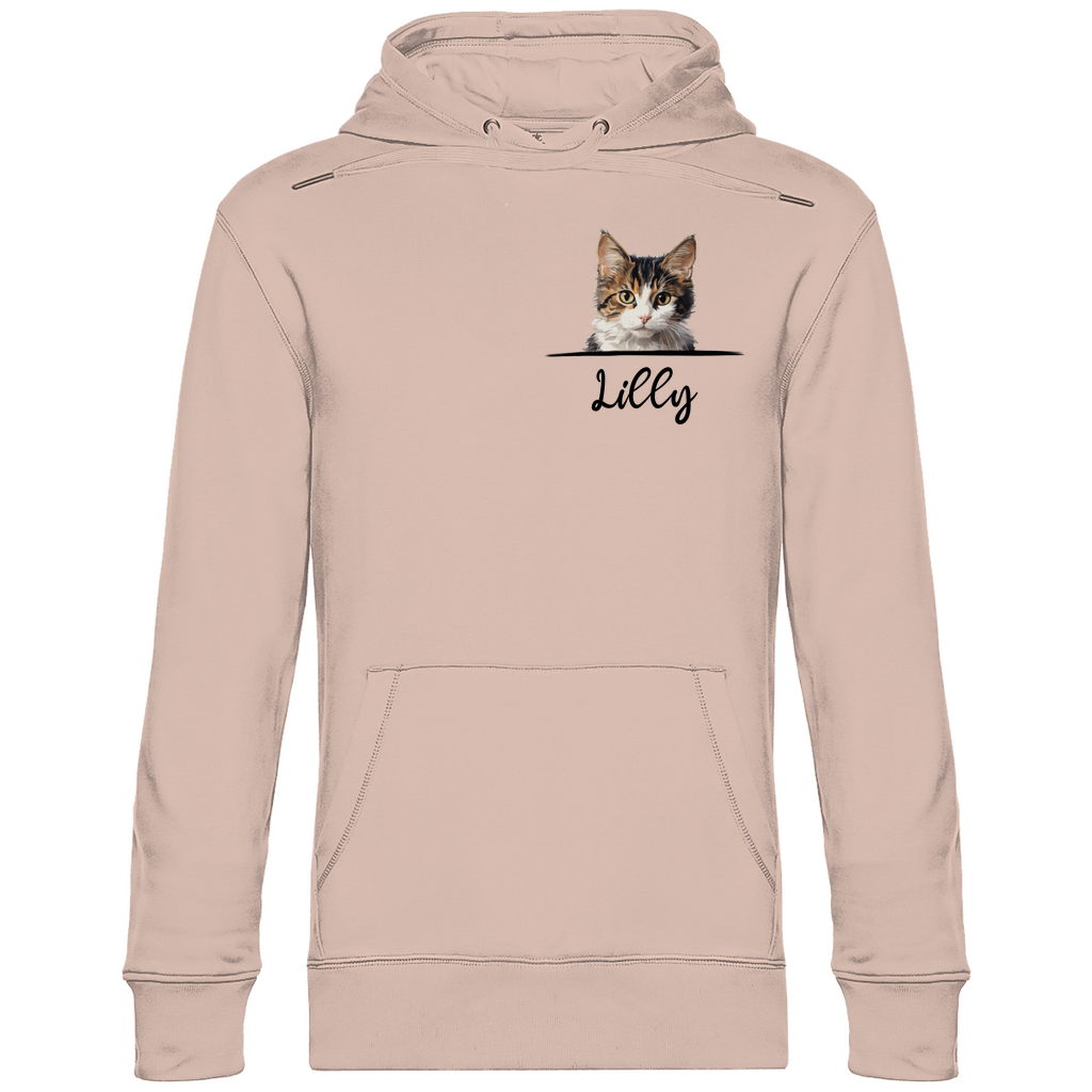 Katze mit Wunschname | Premium Organic Hoodie