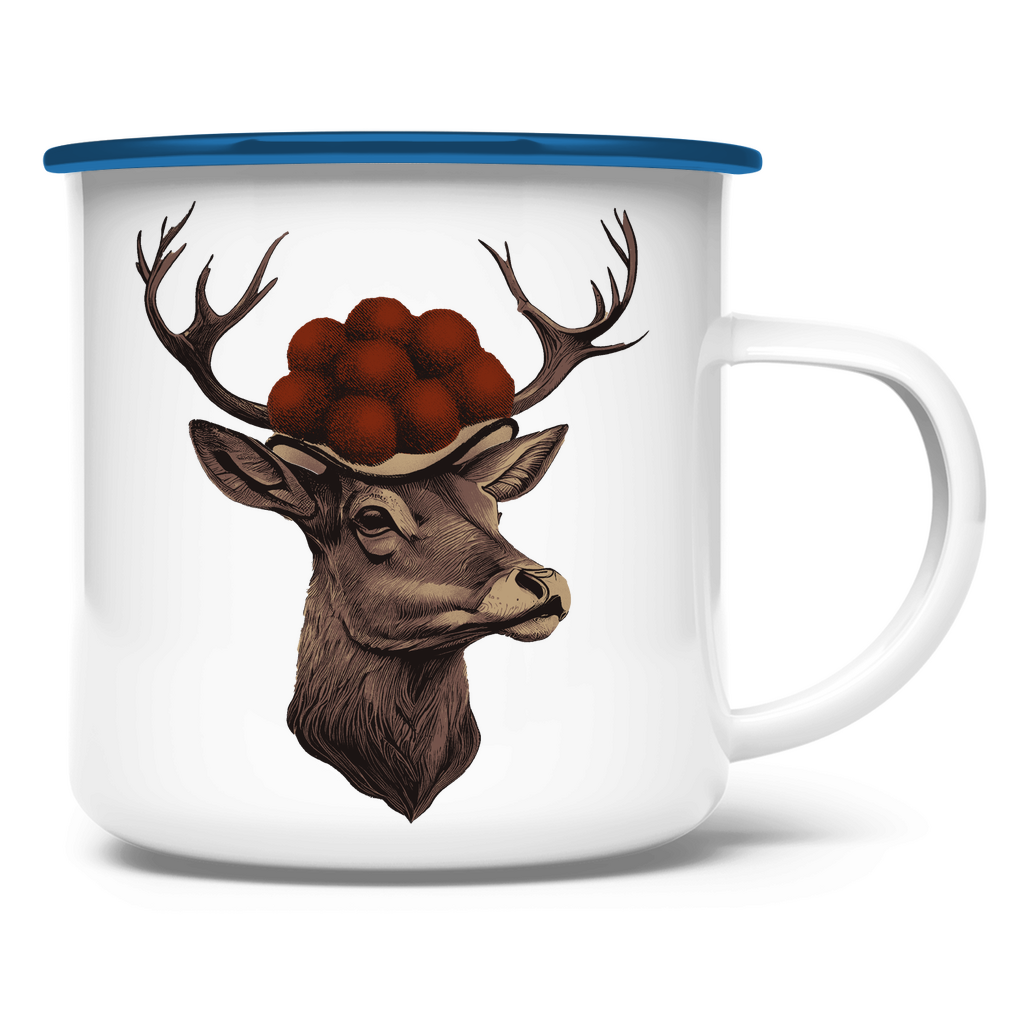 Hirsch mit Bollenhut | Emaille Tasse