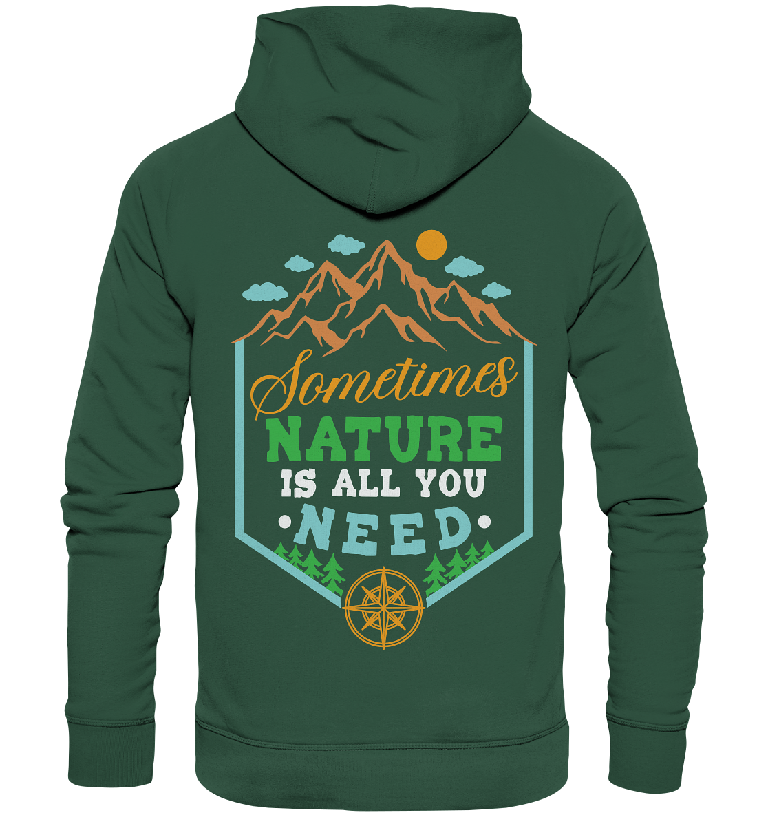 Sometimes | Organic Hoodie Rückendruck