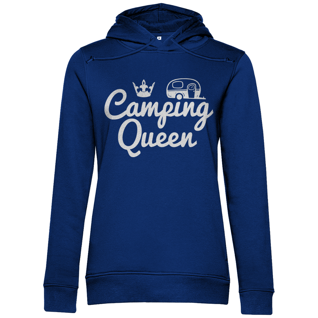 Damen Premium Bio Hoodie Camping Queen Wohnwagen