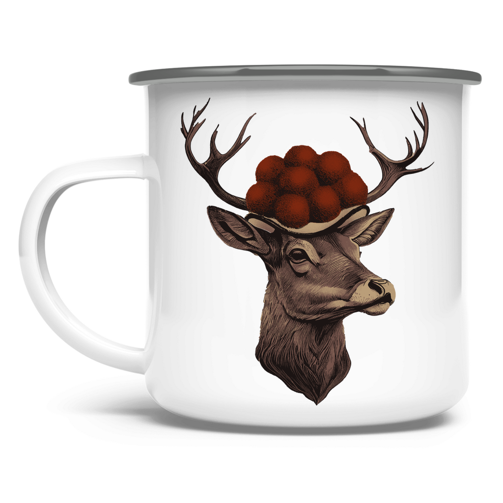 Hirsch mit Bollenhut | Emaille Tasse