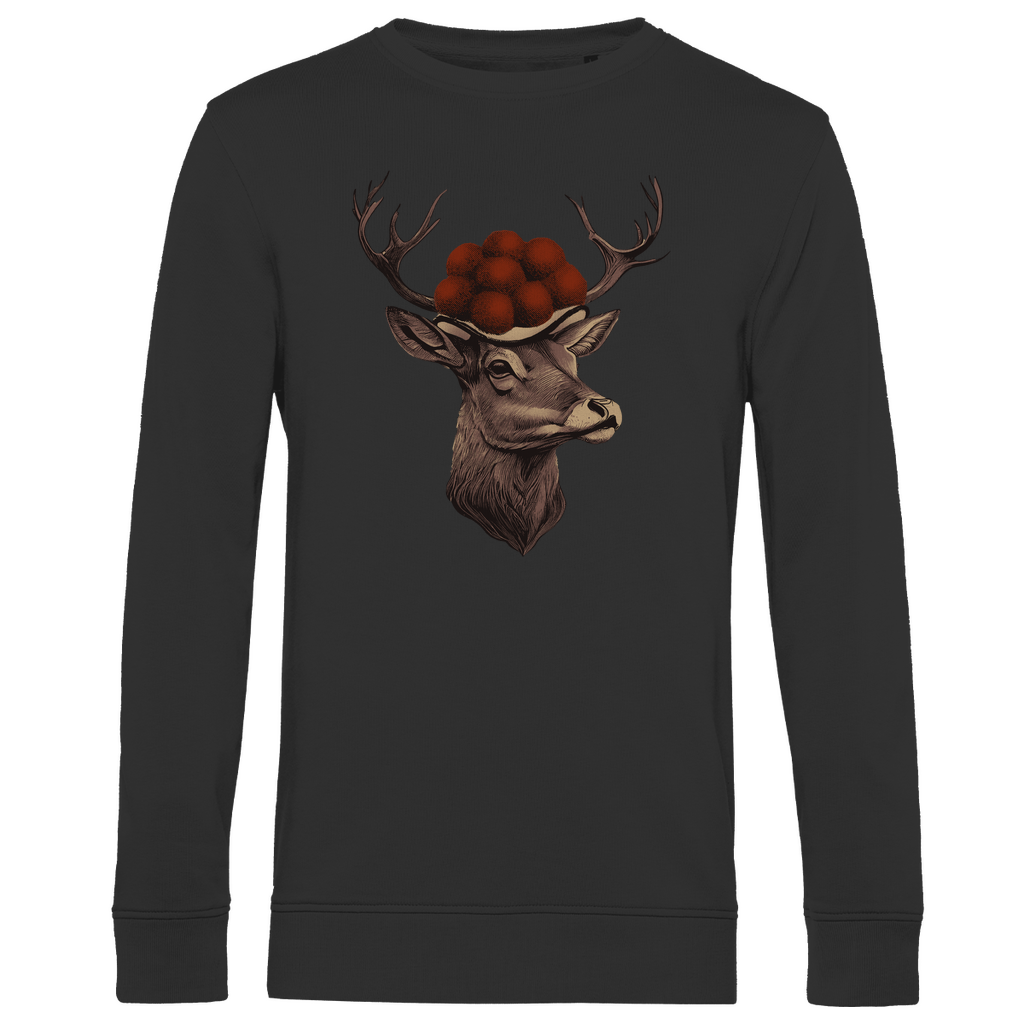 Hirsch mit Bollenhut | Organic Sweatshirt