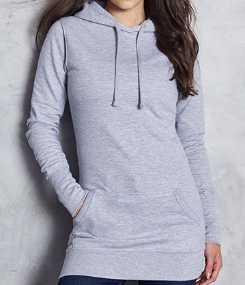 Hirschgeweih | Damen Longline Hoodie Gr. M