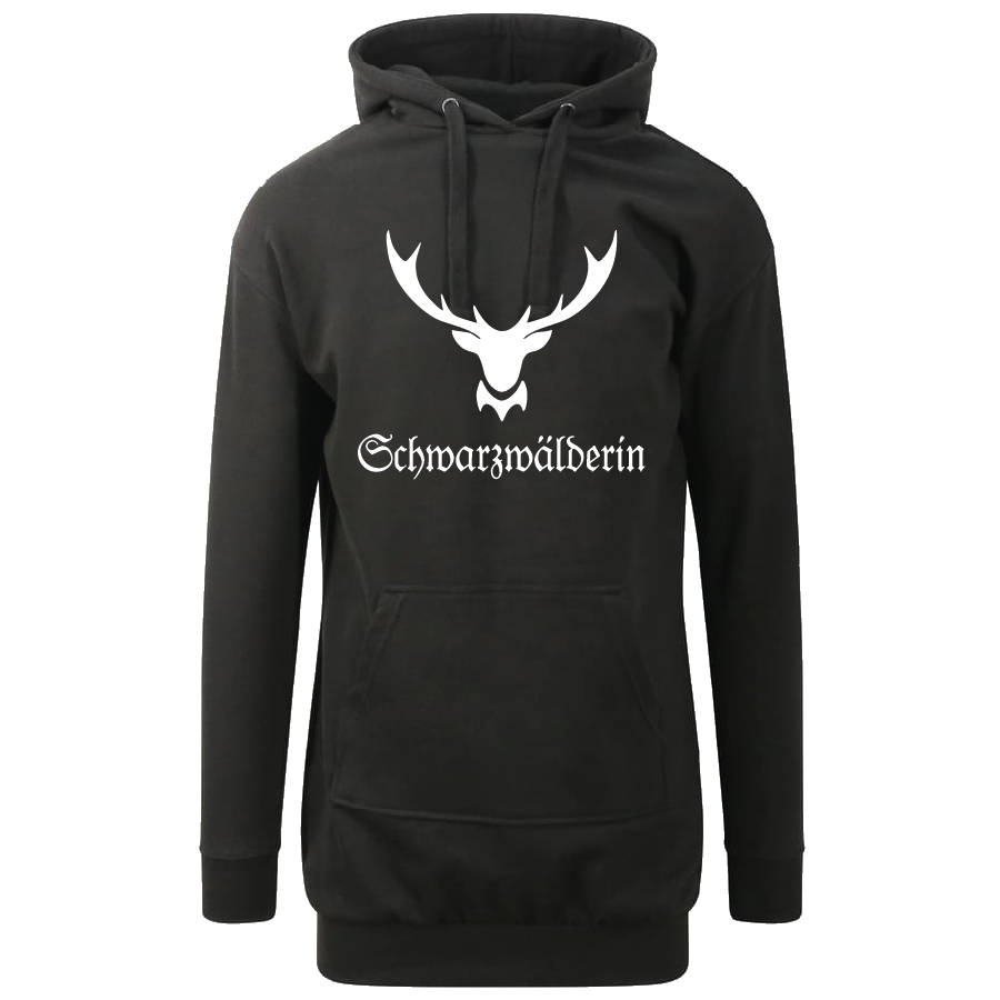 Schwarzwälderin Hirschgeweih | Organic Hoodie Kleid