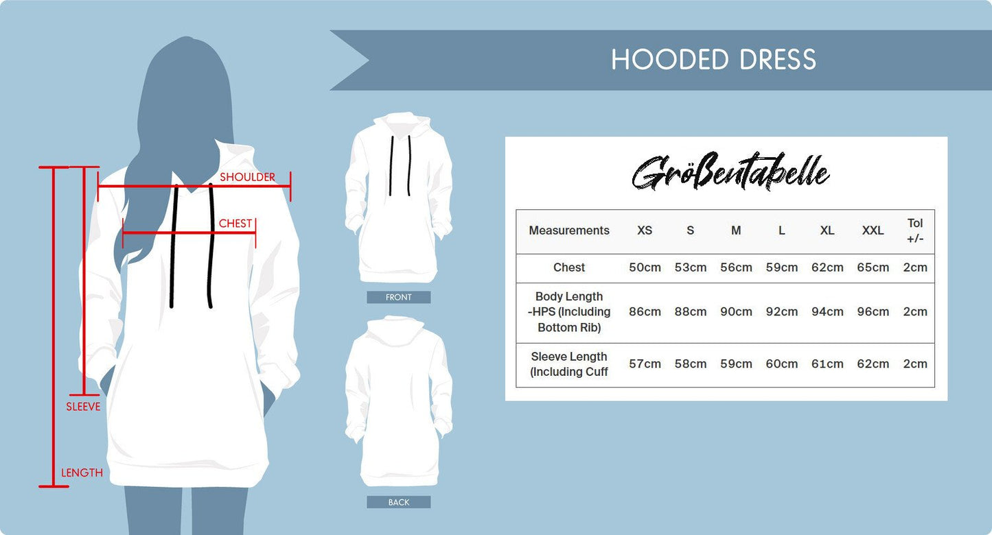Schwarzwälderin Hirschgeweih | Organic Hoodie Kleid