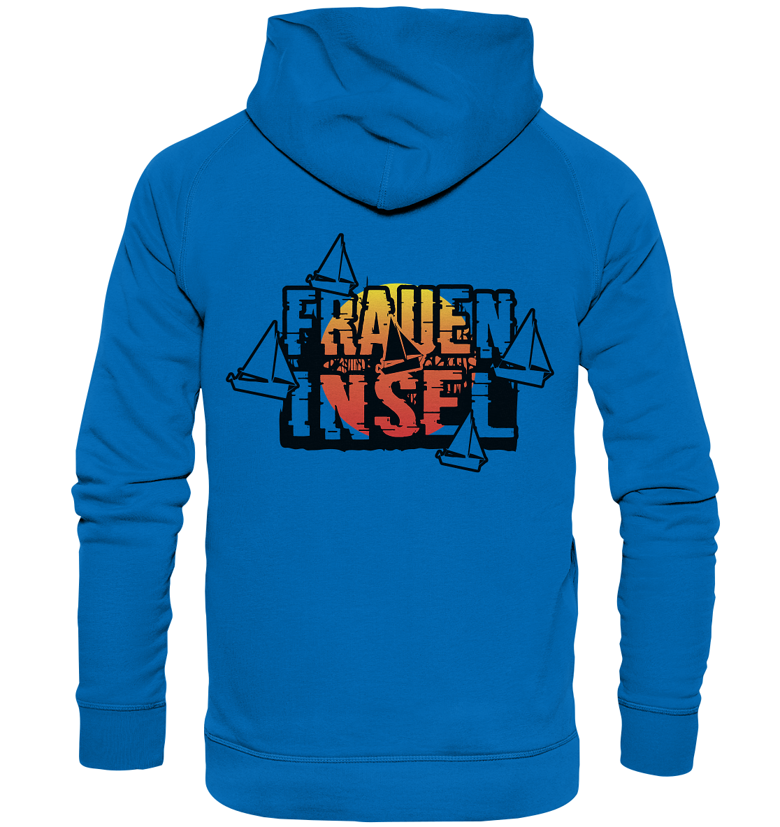 Fraueninsel Chiemsee | Organic Hoodie Front- & Rückendruck