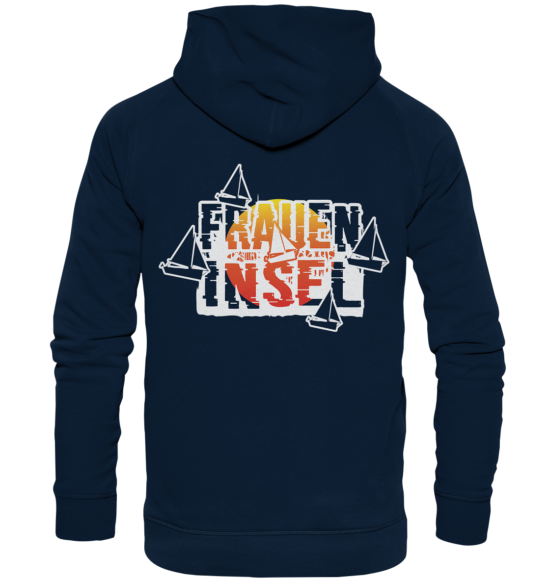 Fraueninsel Chiemsee | Organic Hoodie Front- & Rückendruck