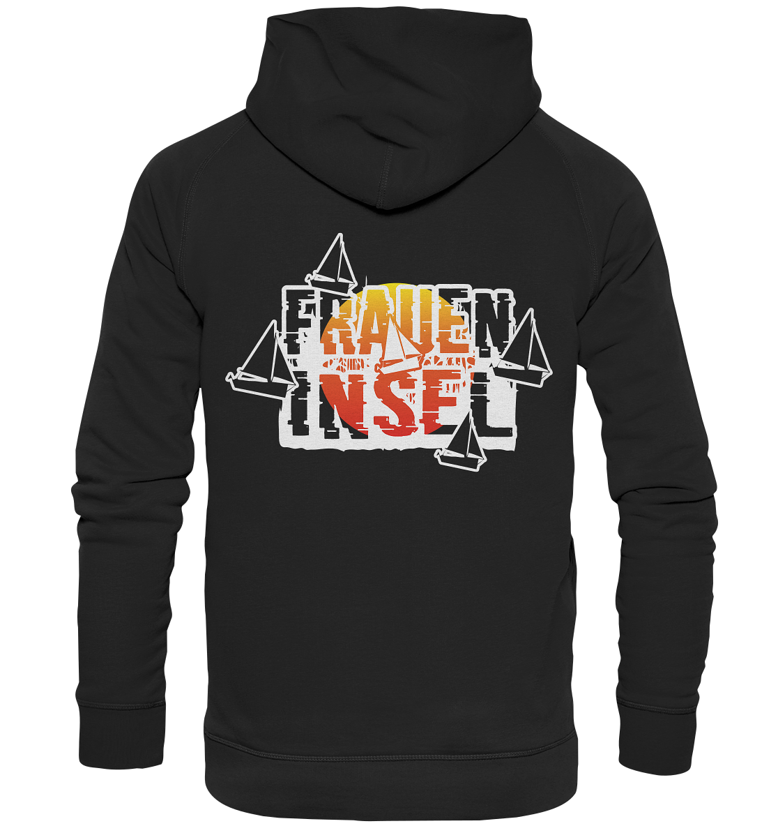 Fraueninsel Chiemsee | Organic Hoodie Front- & Rückendruck