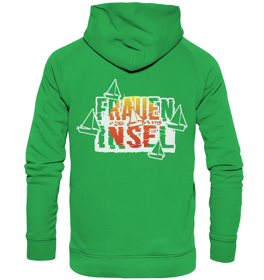 Fraueninsel Chiemsee | Organic Hoodie Front- & Rückendruck