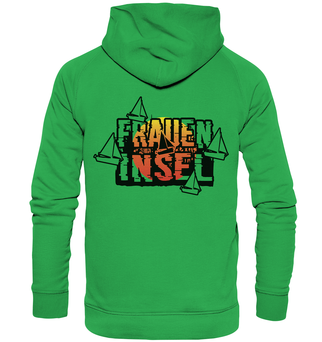 Fraueninsel Chiemsee | Organic Hoodie Front- & Rückendruck