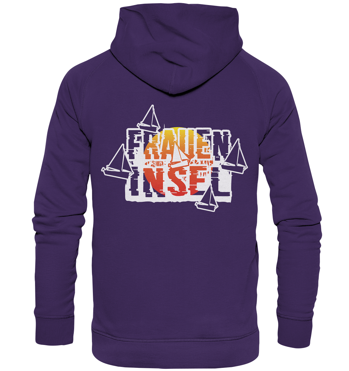 Fraueninsel Chiemsee | Organic Hoodie Front- & Rückendruck