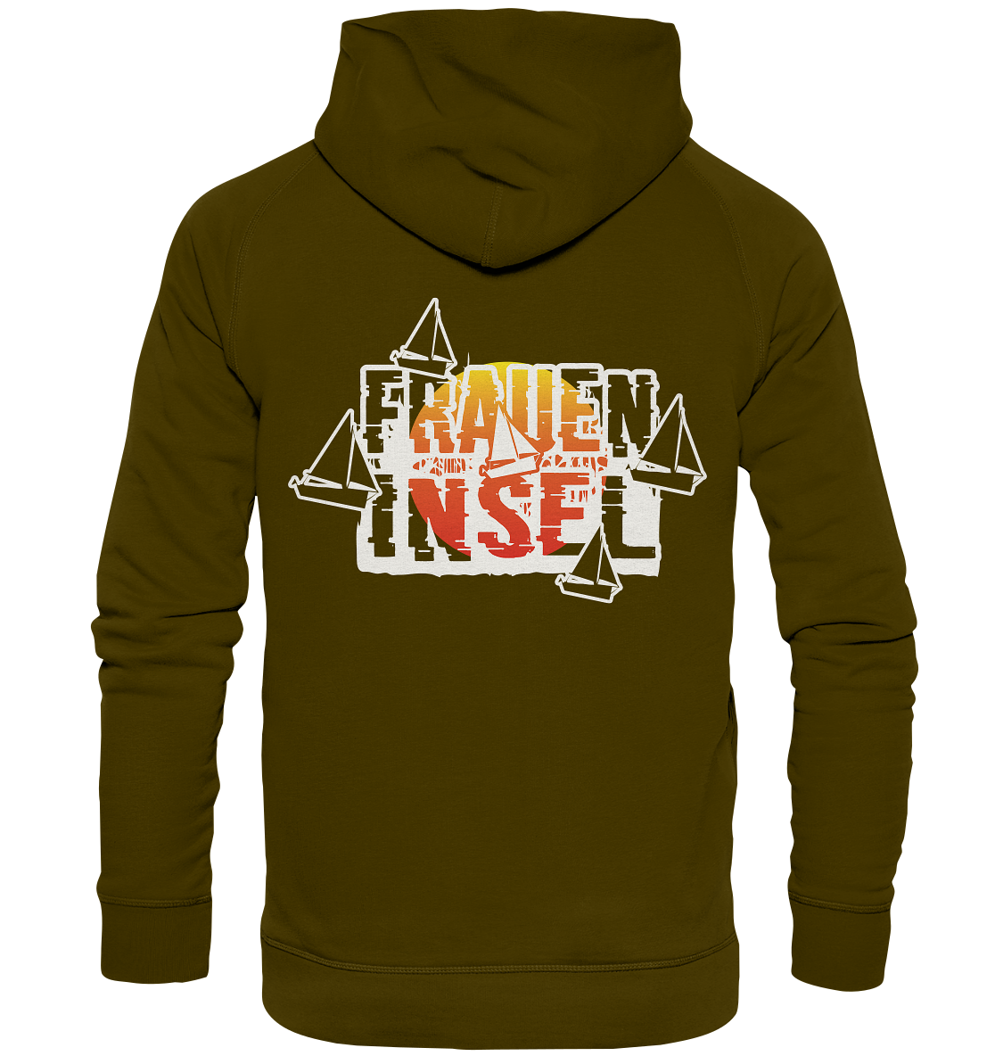Fraueninsel Chiemsee | Organic Hoodie Front- & Rückendruck