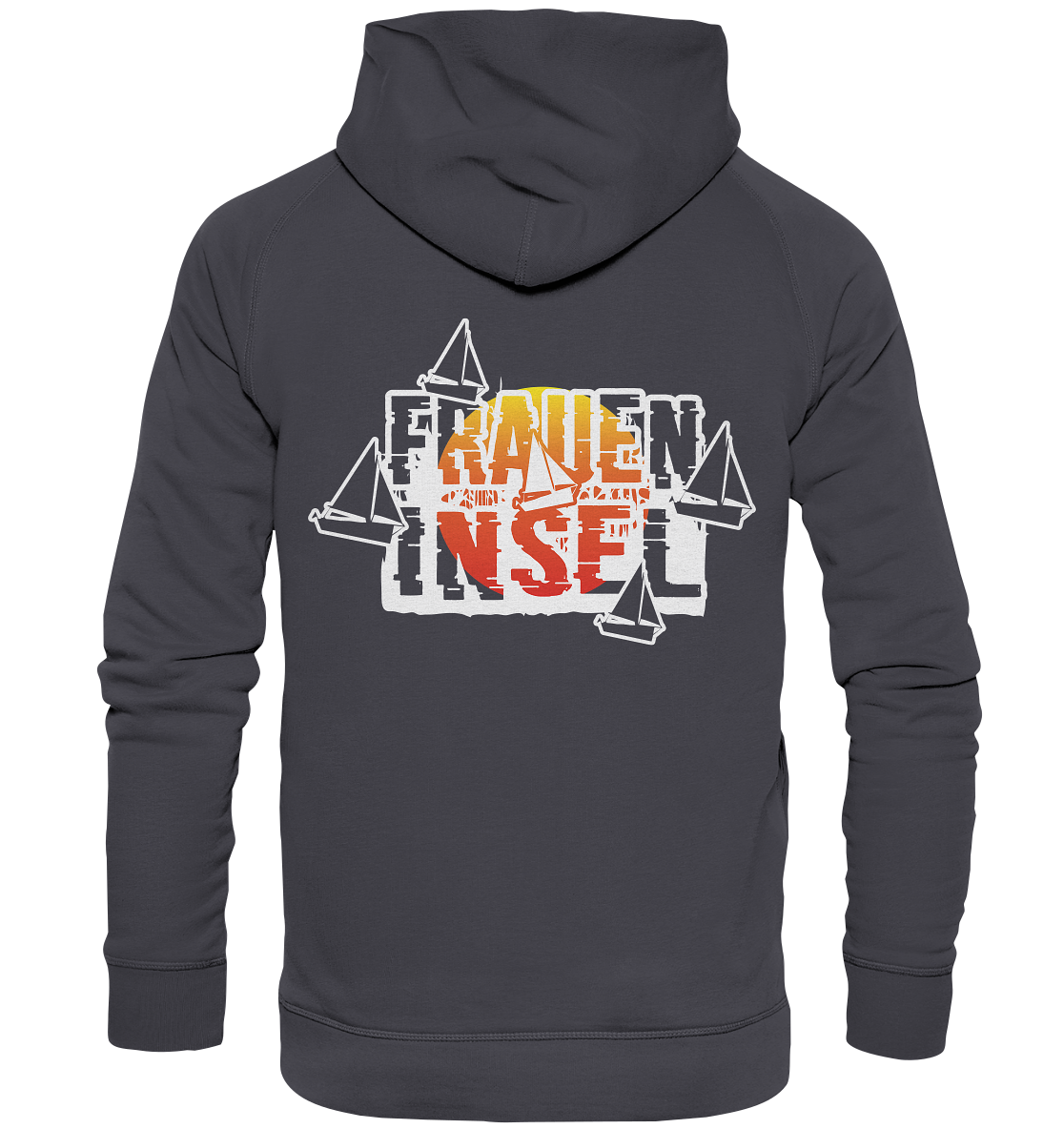 Fraueninsel Chiemsee | Organic Hoodie Front- & Rückendruck