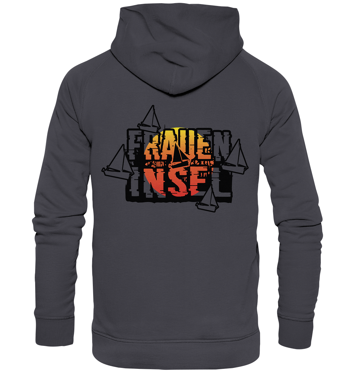 Fraueninsel Chiemsee | Organic Hoodie Front- & Rückendruck
