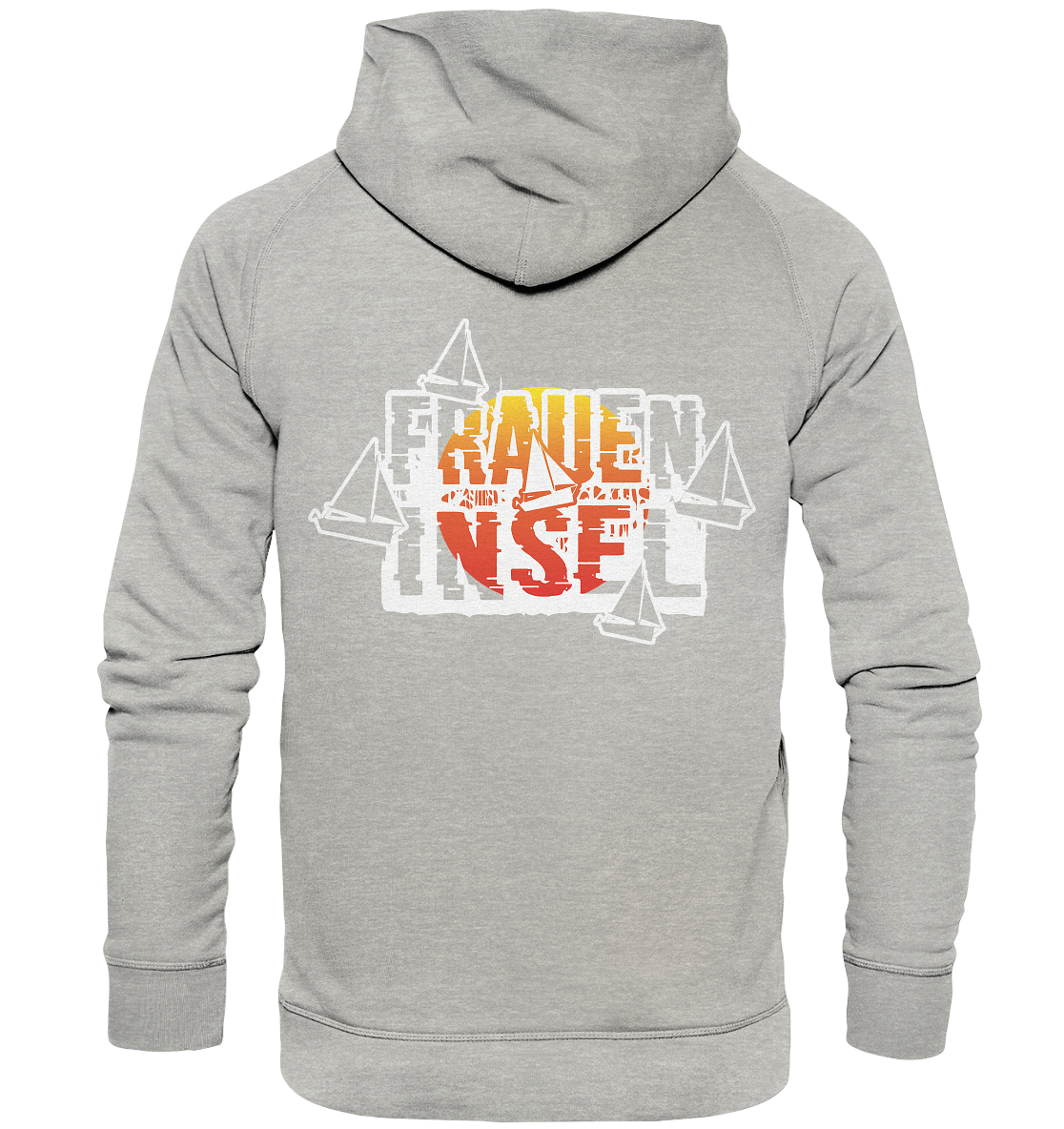 Fraueninsel Chiemsee | Organic Hoodie Front- & Rückendruck