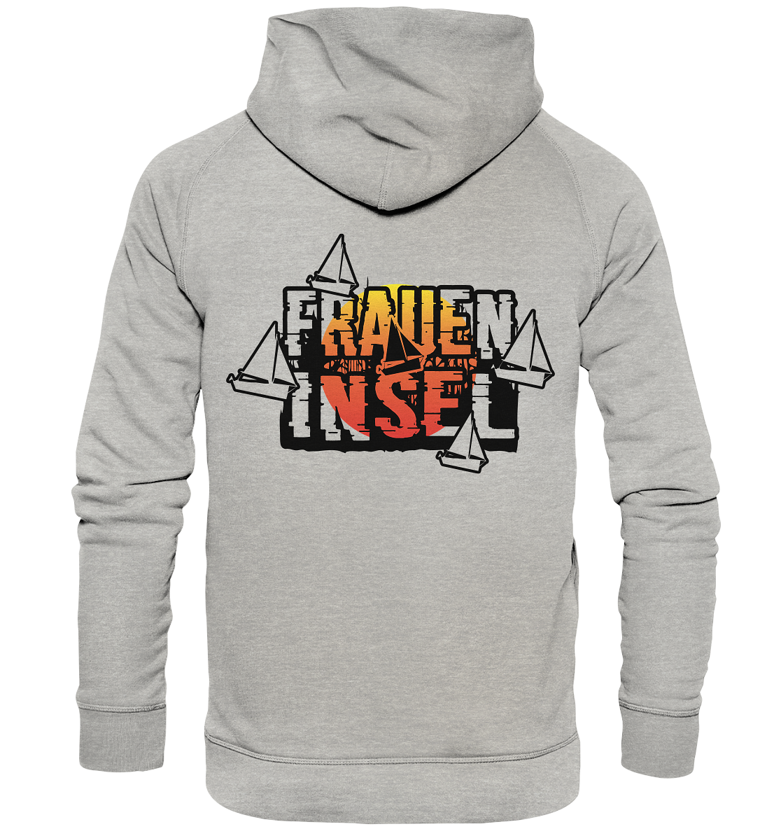 Fraueninsel Chiemsee | Organic Hoodie Front- & Rückendruck