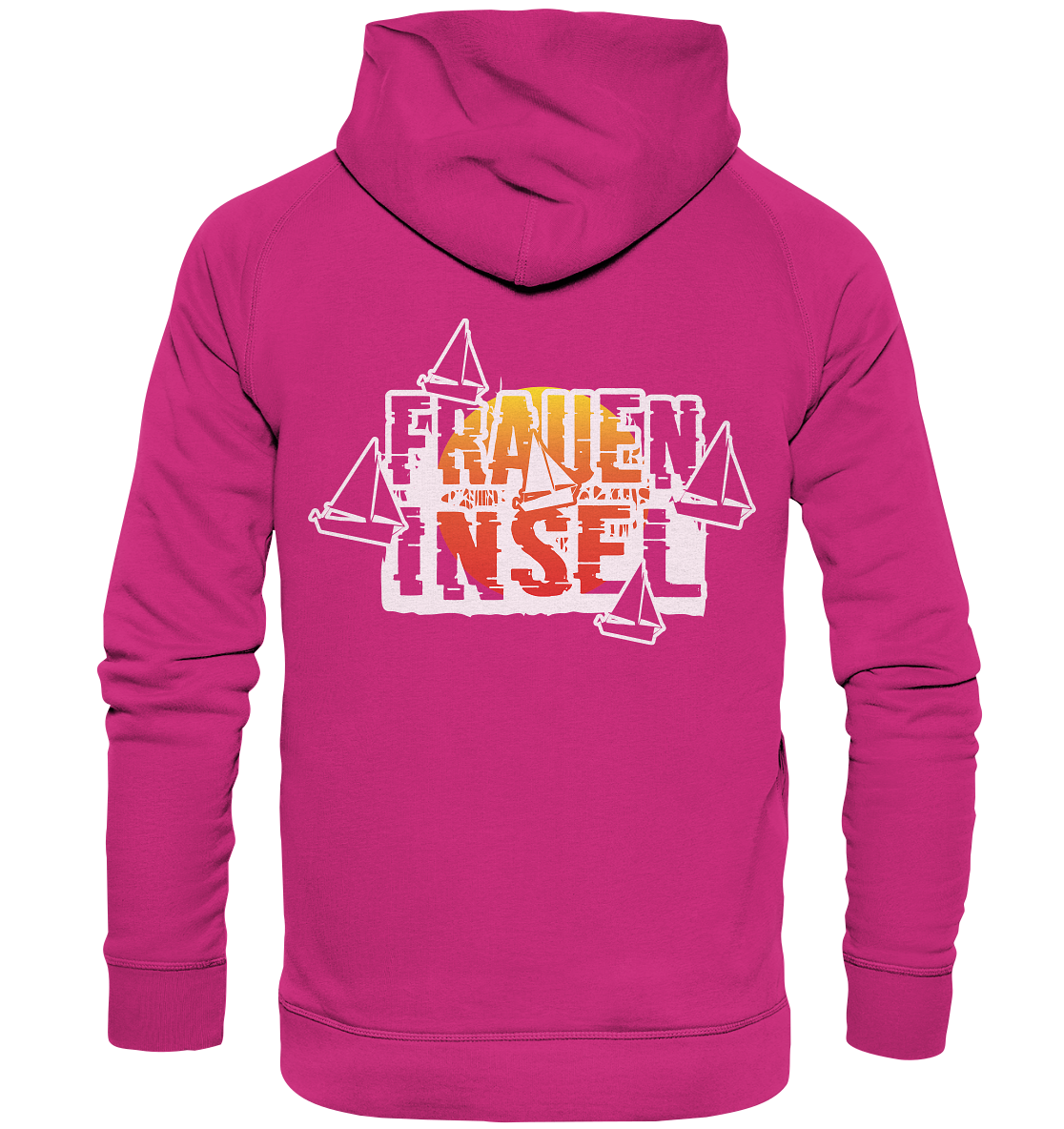 Fraueninsel Chiemsee | Organic Hoodie Front- & Rückendruck