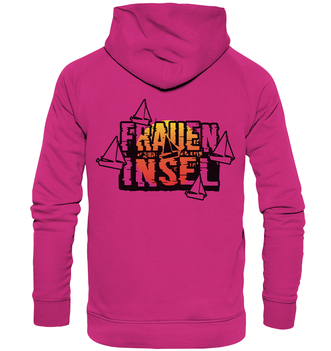 Fraueninsel Chiemsee | Organic Hoodie Front- & Rückendruck