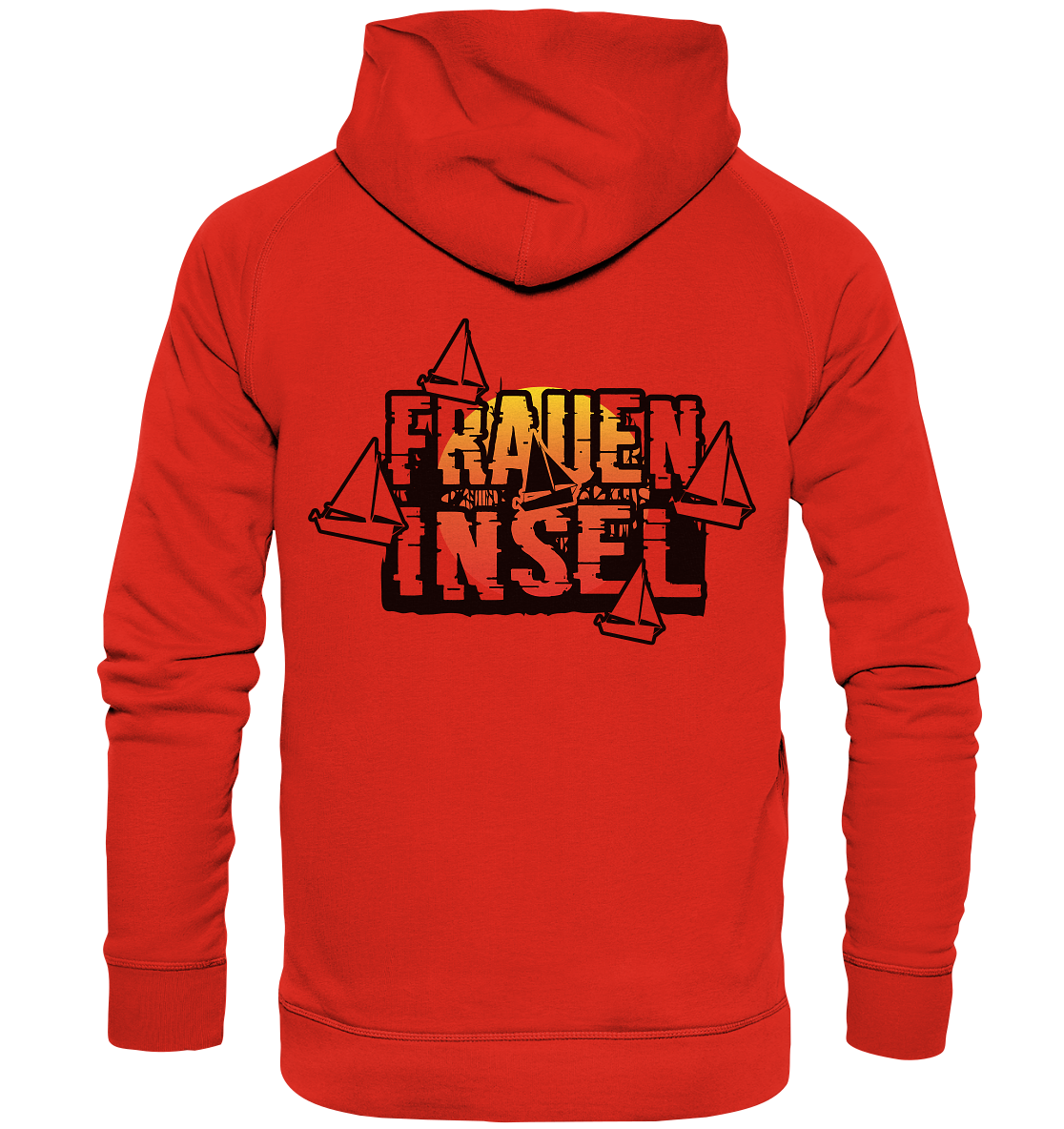 Fraueninsel Chiemsee | Organic Hoodie Front- & Rückendruck