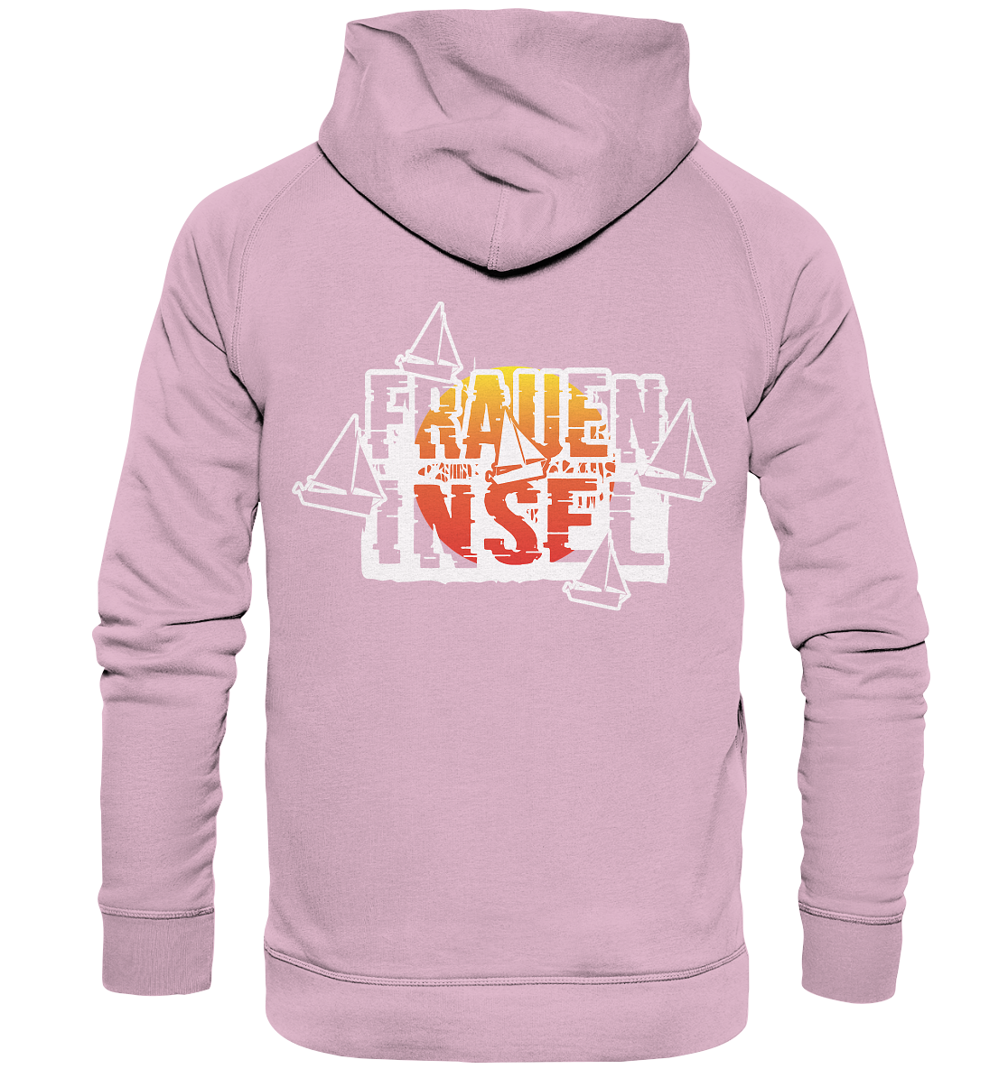 Fraueninsel Chiemsee | Organic Hoodie Front- & Rückendruck