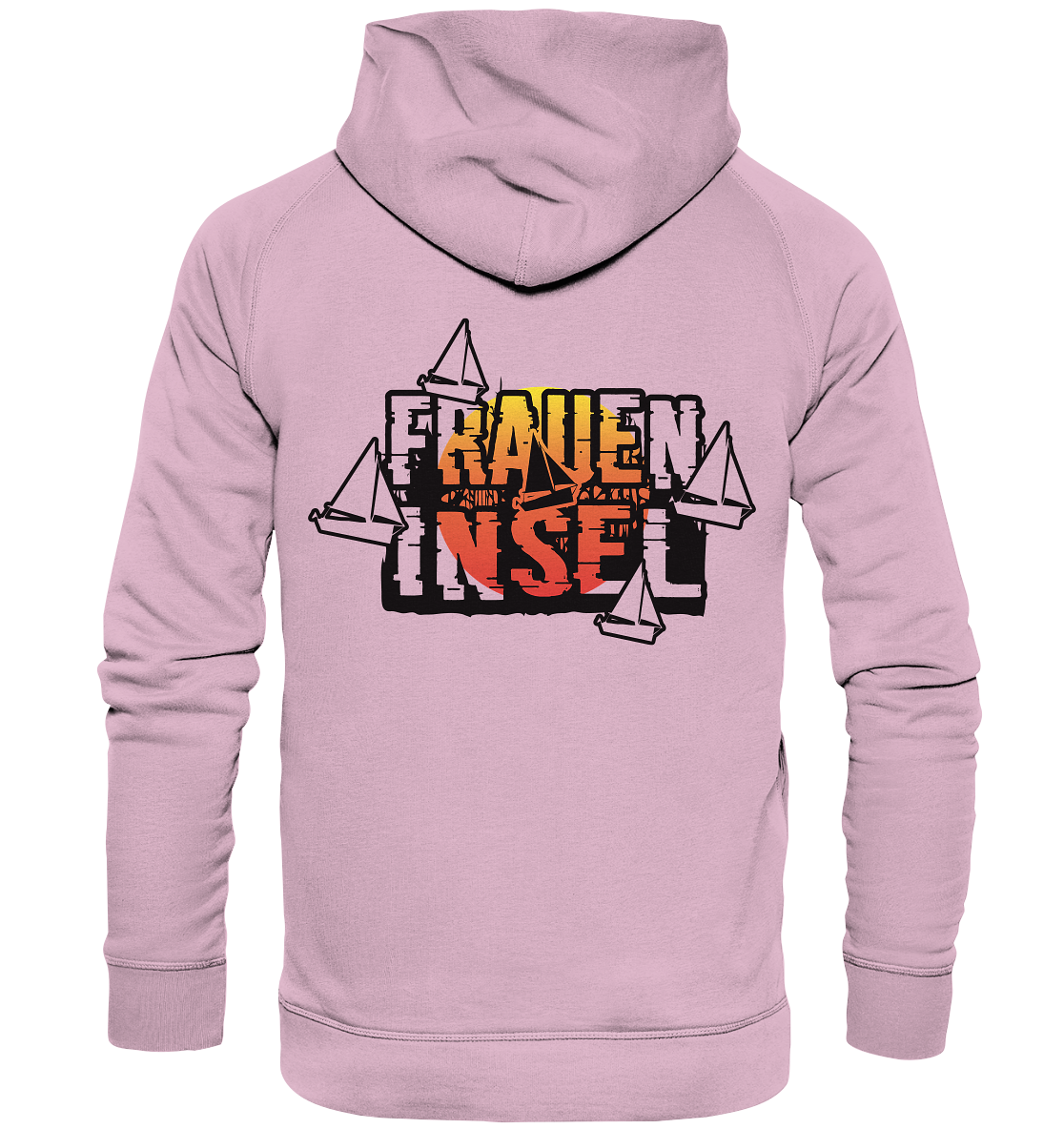 Fraueninsel Chiemsee | Organic Hoodie Front- & Rückendruck