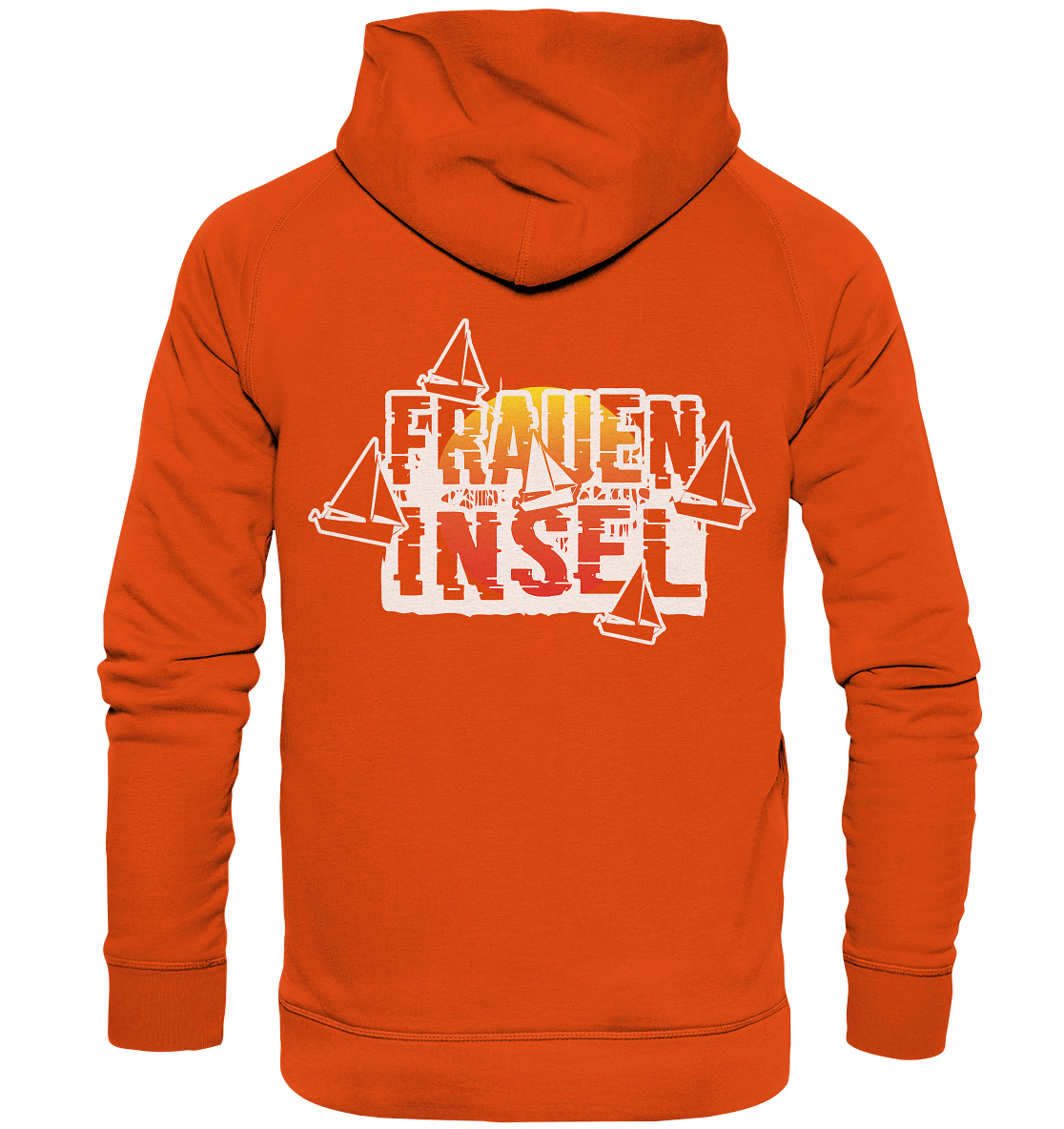 Fraueninsel Chiemsee | Organic Hoodie Front- & Rückendruck
