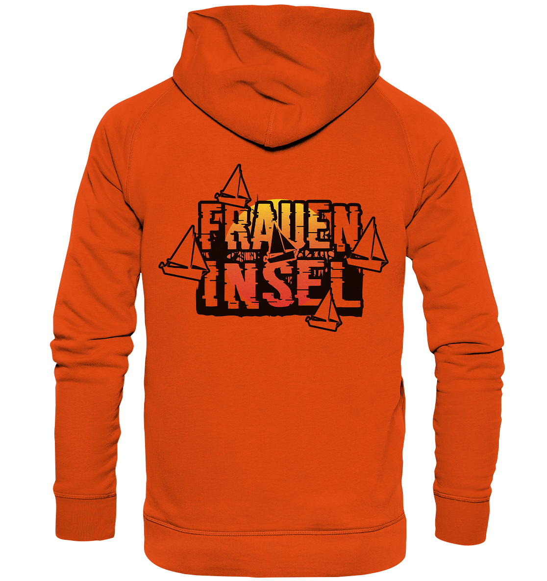 Fraueninsel Chiemsee | Organic Hoodie Front- & Rückendruck