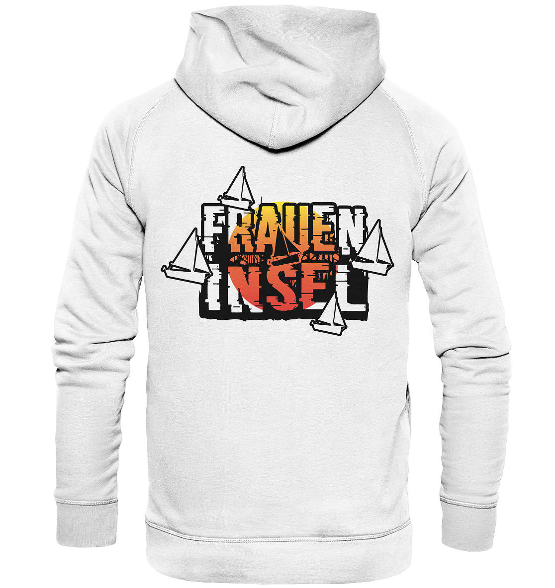Fraueninsel Chiemsee | Organic Hoodie Front- & Rückendruck