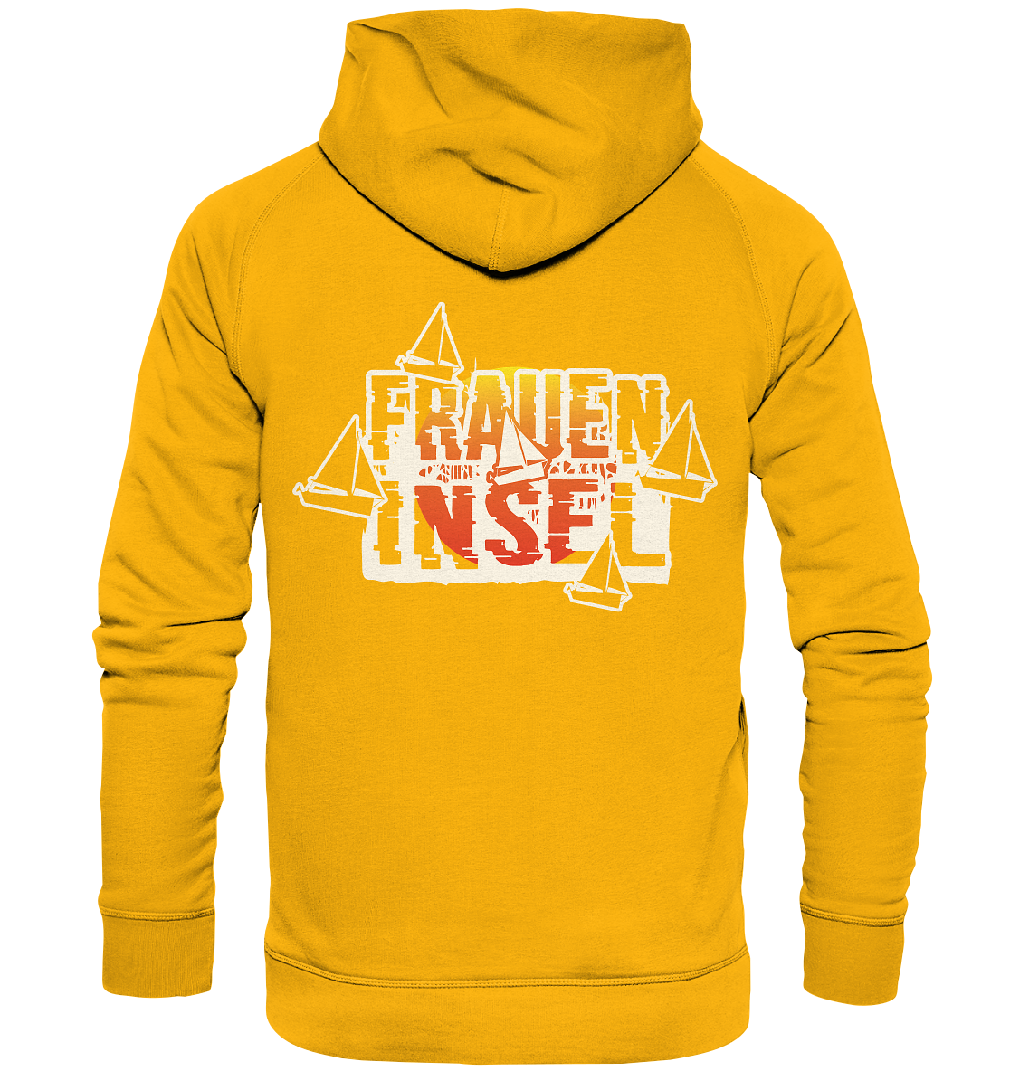 Fraueninsel Chiemsee | Organic Hoodie Front- & Rückendruck
