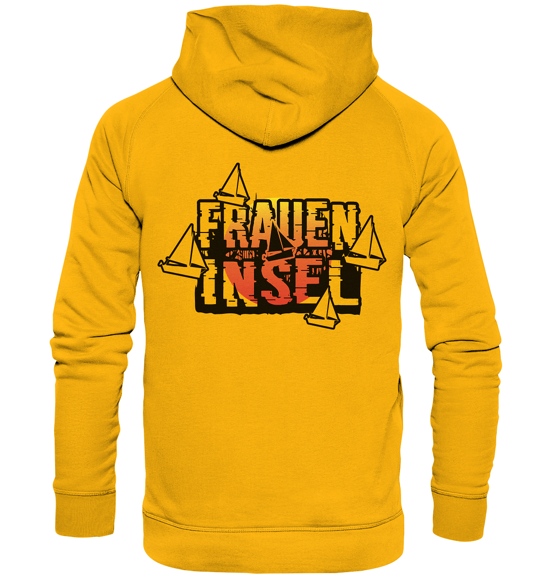 Fraueninsel Chiemsee | Organic Hoodie Front- & Rückendruck