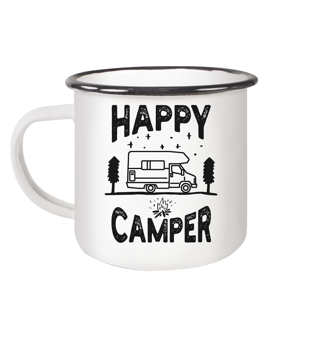 Happy Camper | Emaille Tasse