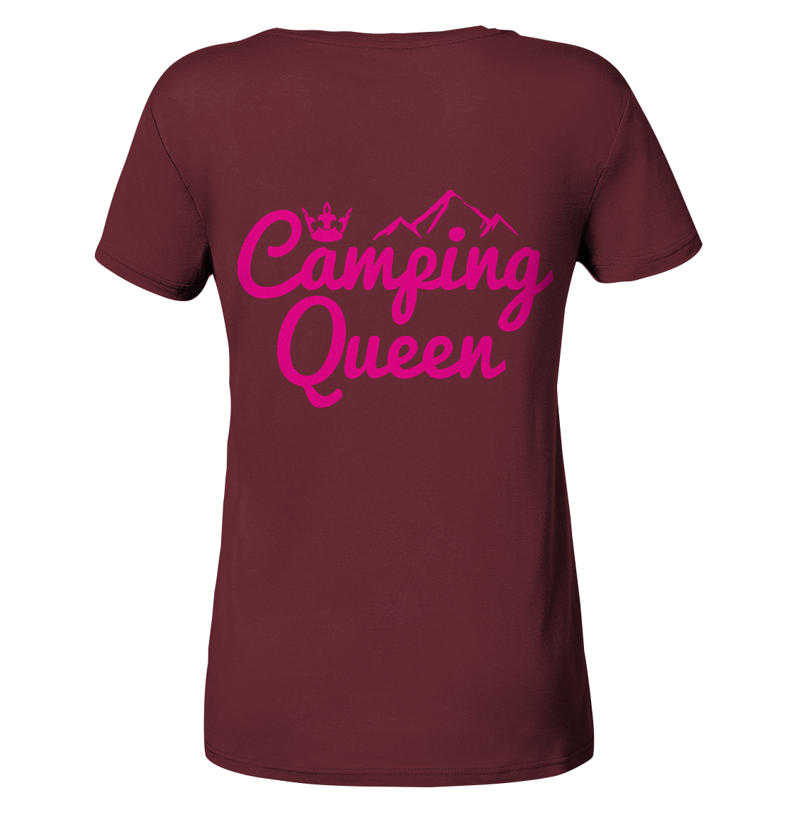 Camping Queen | Damen Organic T-Shirt Rückendruck