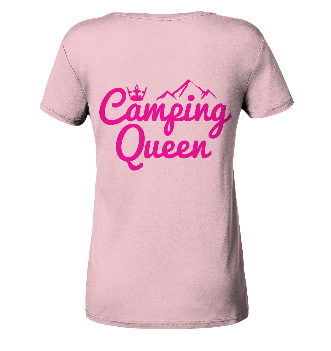 Camping Queen | Damen Organic T-Shirt Rückendruck