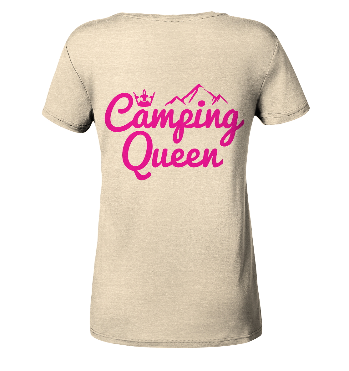 Camping Queen | Damen Organic T-Shirt Rückendruck
