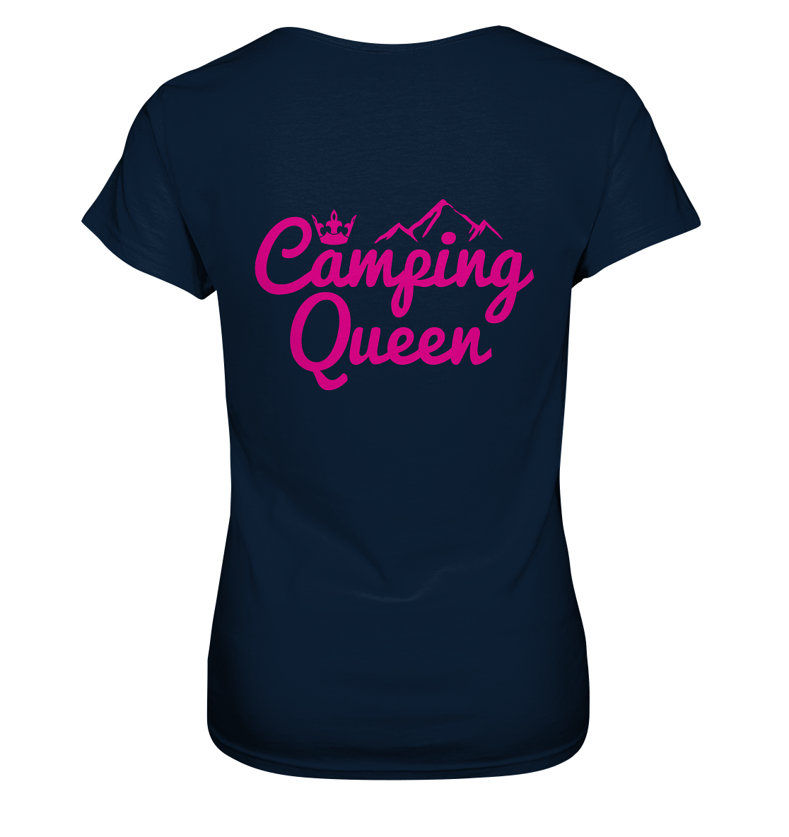 Camping Queen | Organic Damen T-Shirt Rückendruck