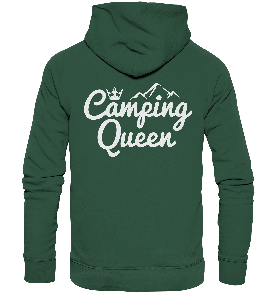 Camping Queen | Organic Hoodie Rückendruck