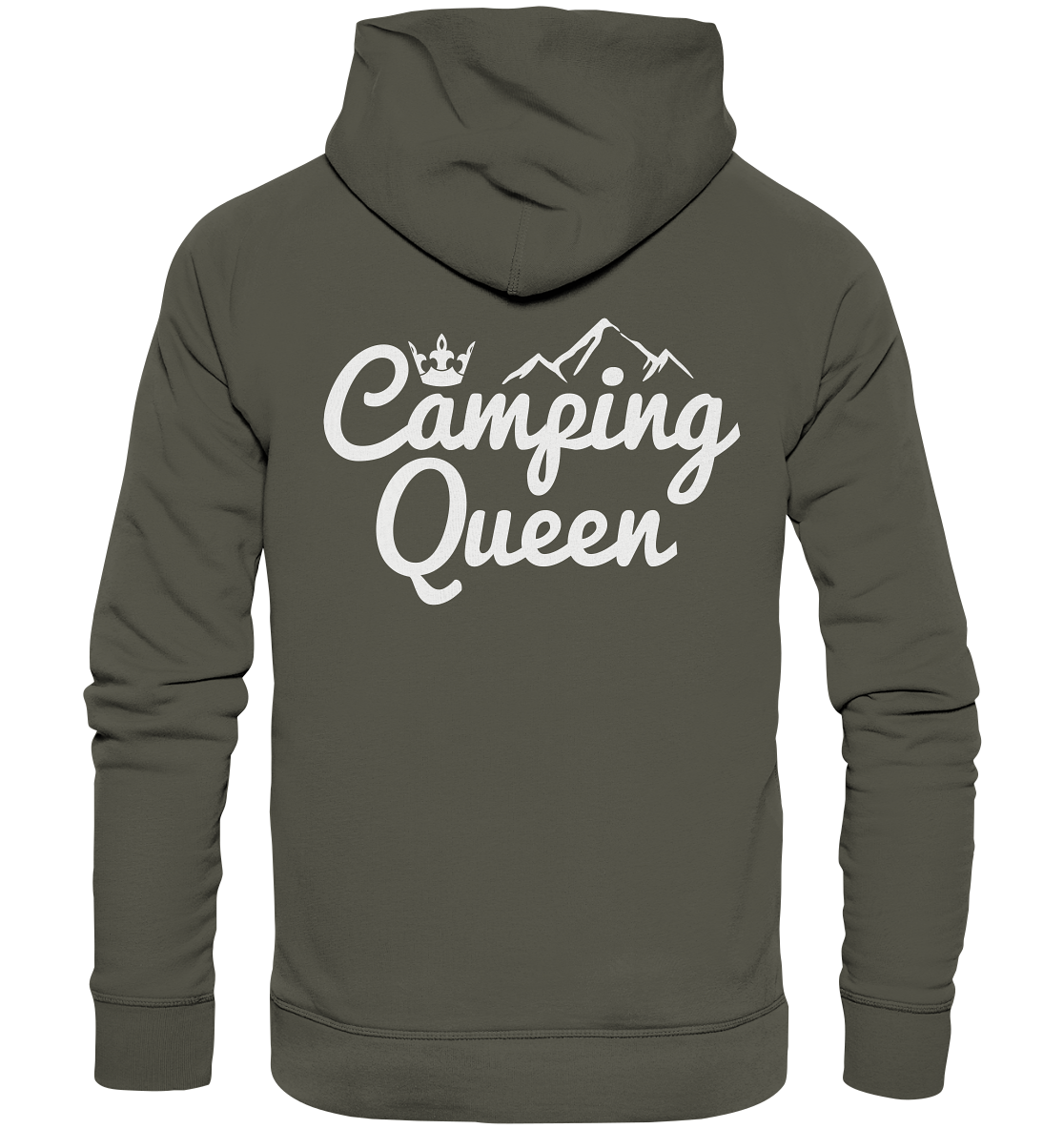 Camping Queen | Organic Hoodie Rückendruck