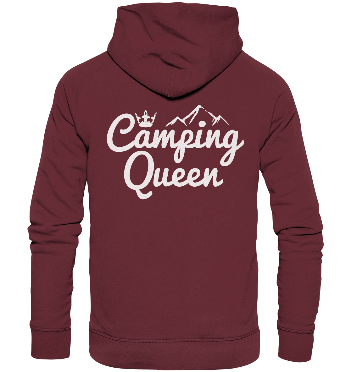 Camping Queen | Organic Hoodie Rückendruck