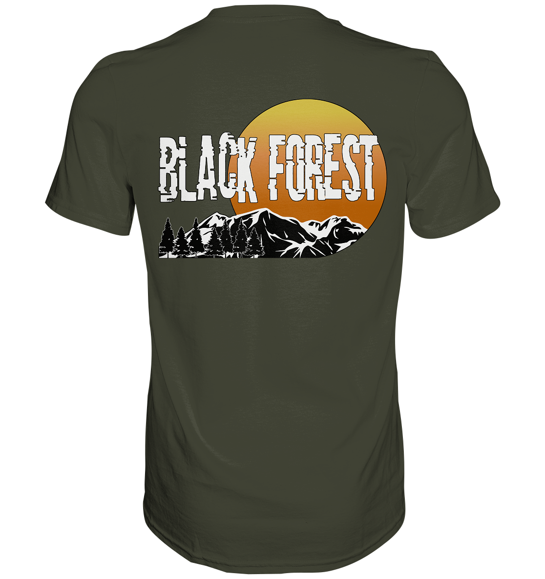 Black Forest | Unisex T-Shirt Rückendruck - Premium Shirt