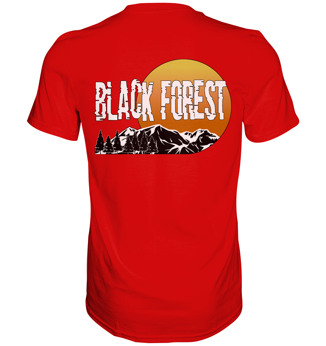 Black Forest | Unisex T-Shirt Rückendruck - Premium Shirt